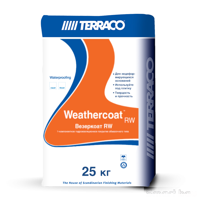 1-компонентное гидроизоляционное покрытие Terraco Weathercoat RW Grey
