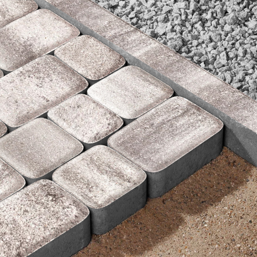 Вибропрессованная тротуарная плитка Ромб-Арт Колор Микс Фантазия Арктика фото