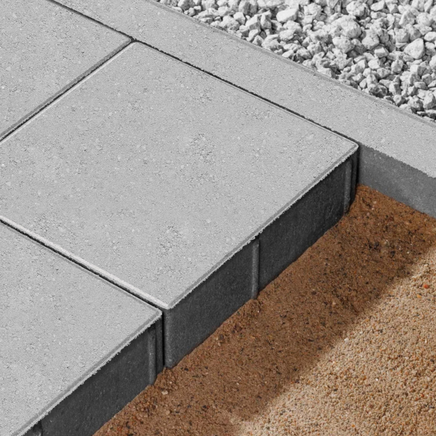 Вибропрессованная тротуарная плитка Ромб-Арт Стандарт Квадрат Мун фото