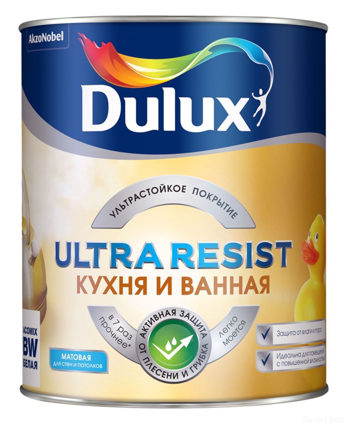 Краска от плесени и грибка, матовая Dulux Ultra Resist Кухня и Ванная фото