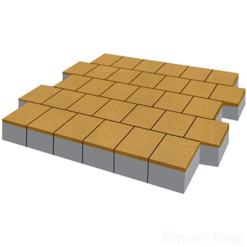 Тротуарная плитка SteinRus Армор Желтый фото