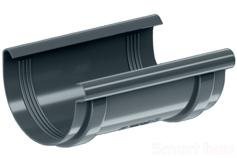 Соединитель желоба водосточного KROP PVC 130/90 фото
