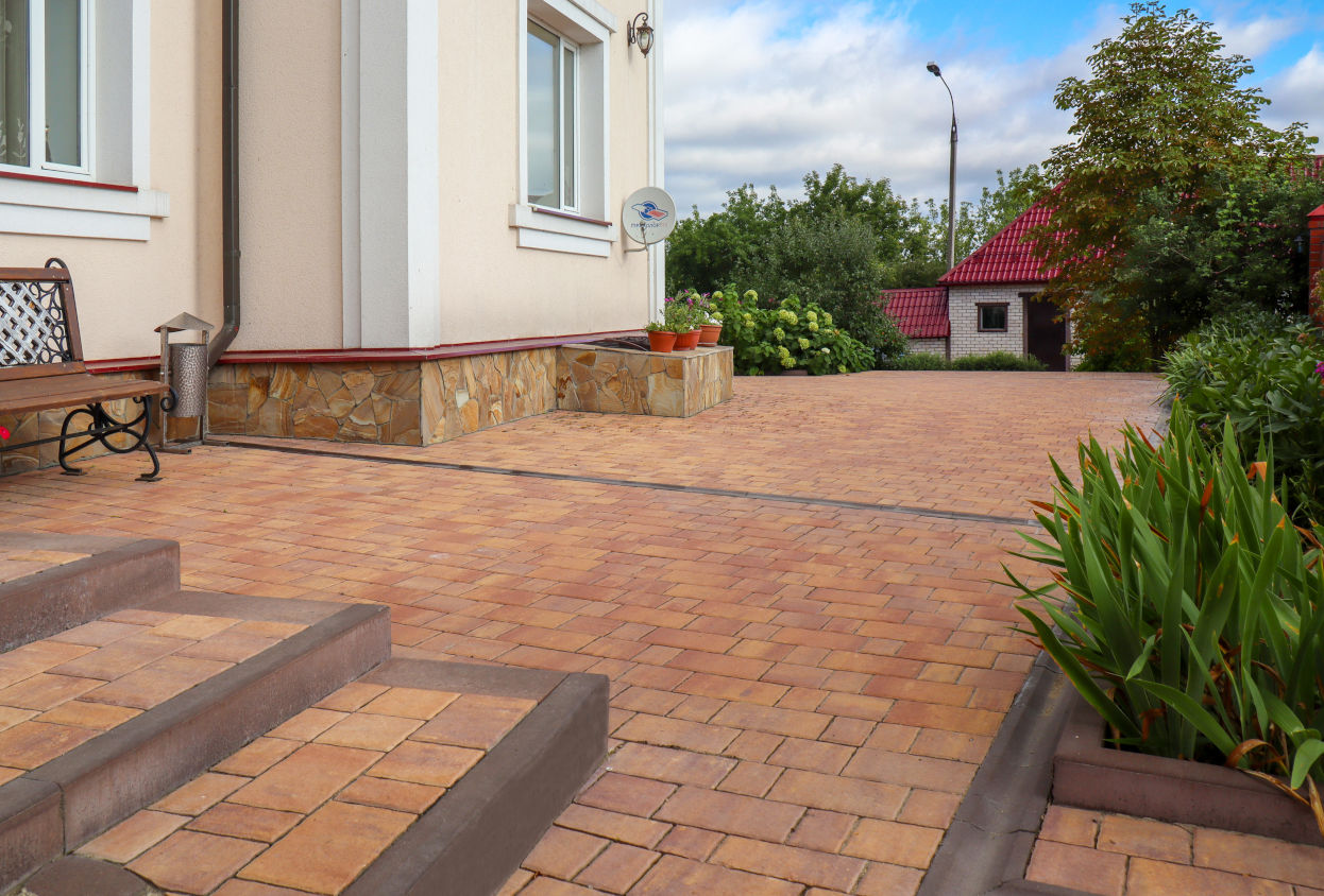 Тротуарная плитка SteinRus Старый город Colormix Тахель фото