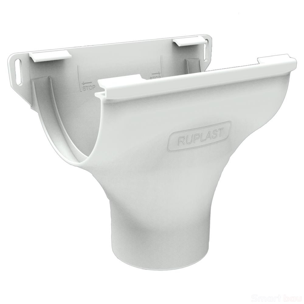Воронка желоба водосточного RUPLAST PVC 125/80 фото