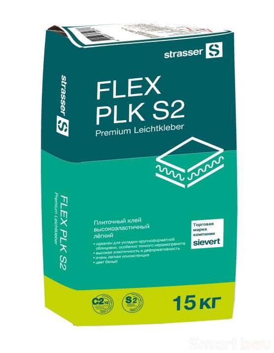 Клей для крупноформатного керамогранита strasser FLEX PLK S2 фото