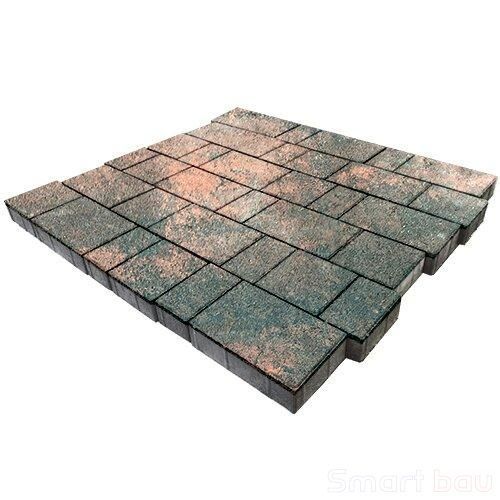 Тротуарная плитка SteinRus Bergamo Colormix Штайнрус фото