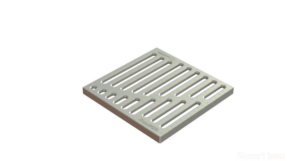 Решетка стальная оцинкованная штампованная «вершина» PolyMax Basic РВ-28.28 к дождеприемнику Standartpark фото