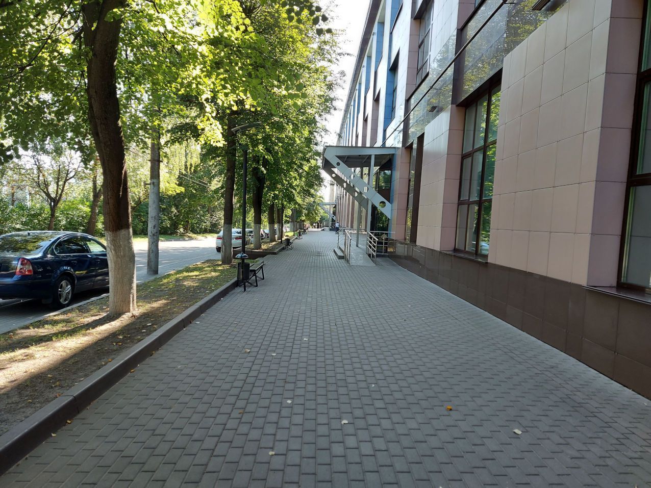 Тротуарная плитка SteinRus Прямоугольник Лайн Серый фото