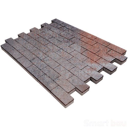 Тротуарная плитка SteinRus Прямоугольник Backwash Абрау фото