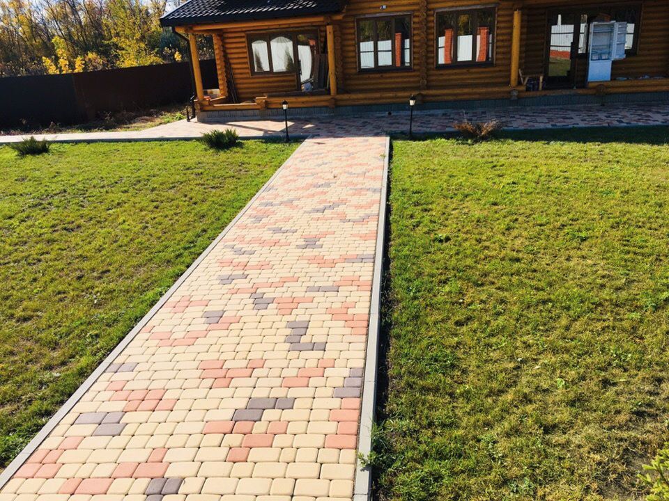 Тротуарная плитка SteinRus Инсбрук Альт Песочный фото