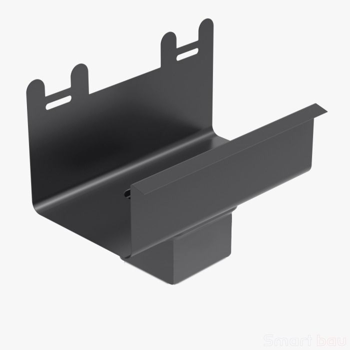 Воронка водосточная металлическая клеевая прямоугольного водостока QSTALYO фото