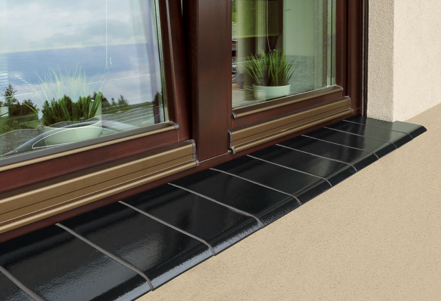 Клинкерный отлив для окон King Klinker Onyx Black фото