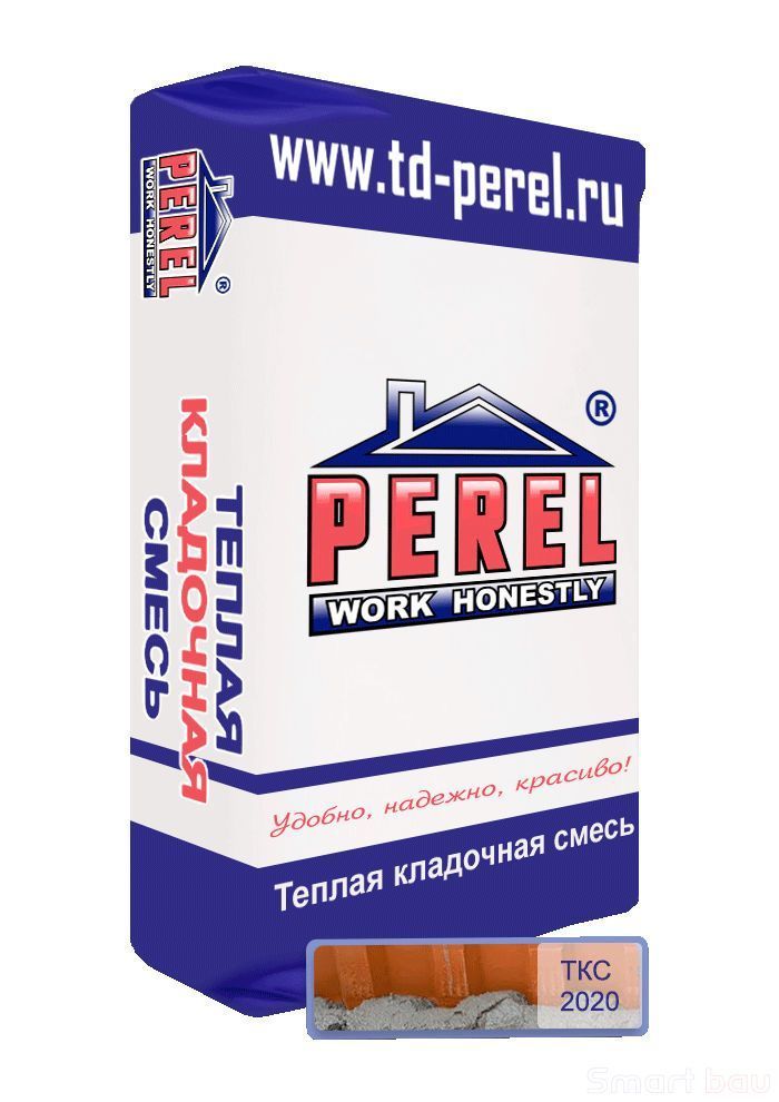 Теплая смесь для кладки керамических блоков Perel TKS Усиленная 2020/2520 фото