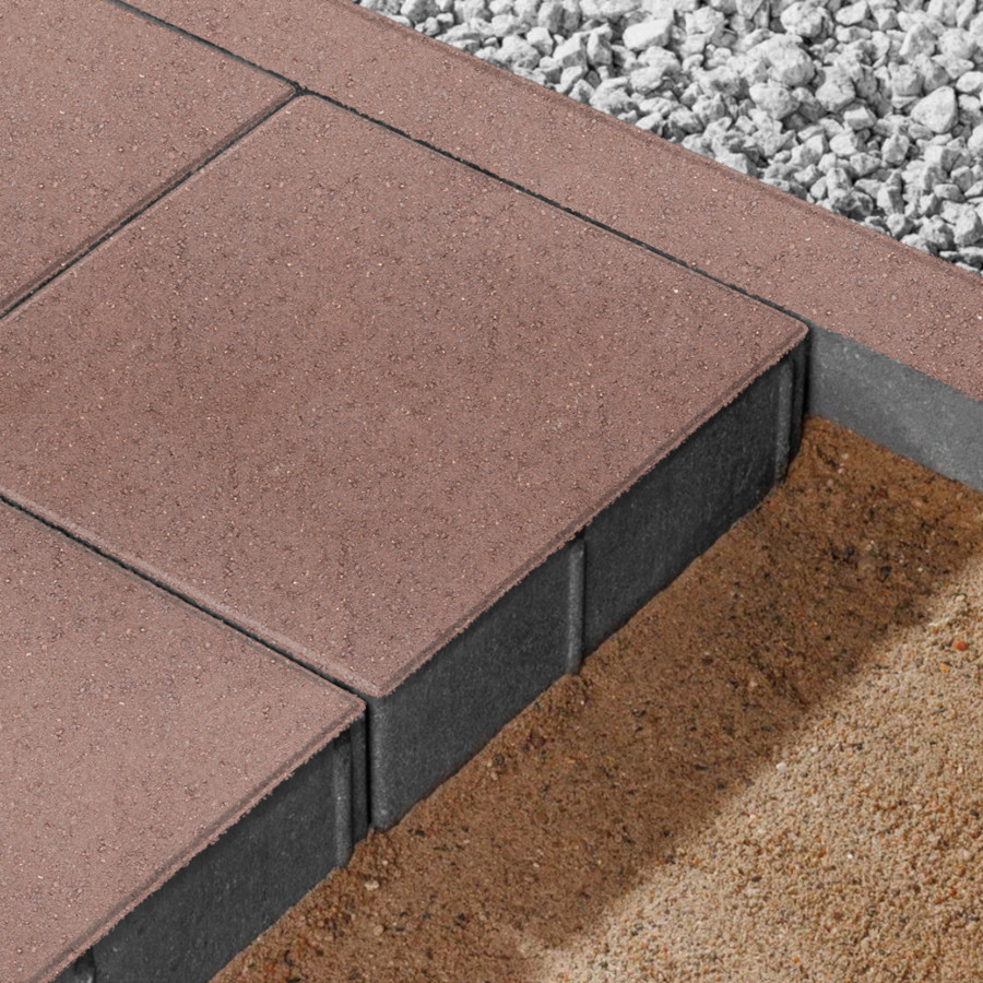 Вибропрессованная тротуарная плитка Ромб-Арт Стандарт Квадрат Джаспер фото