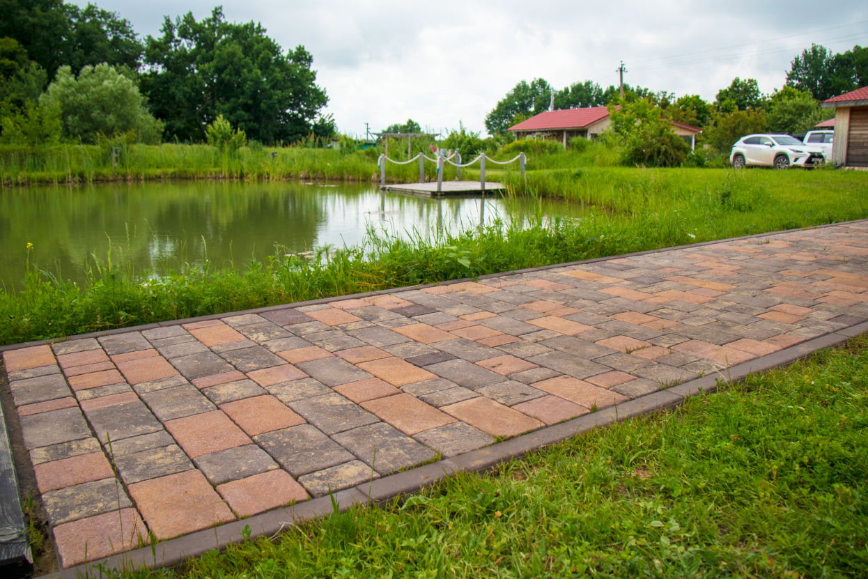 Тротуарная плитка SteinRus Старый город Colormix Умбра фото