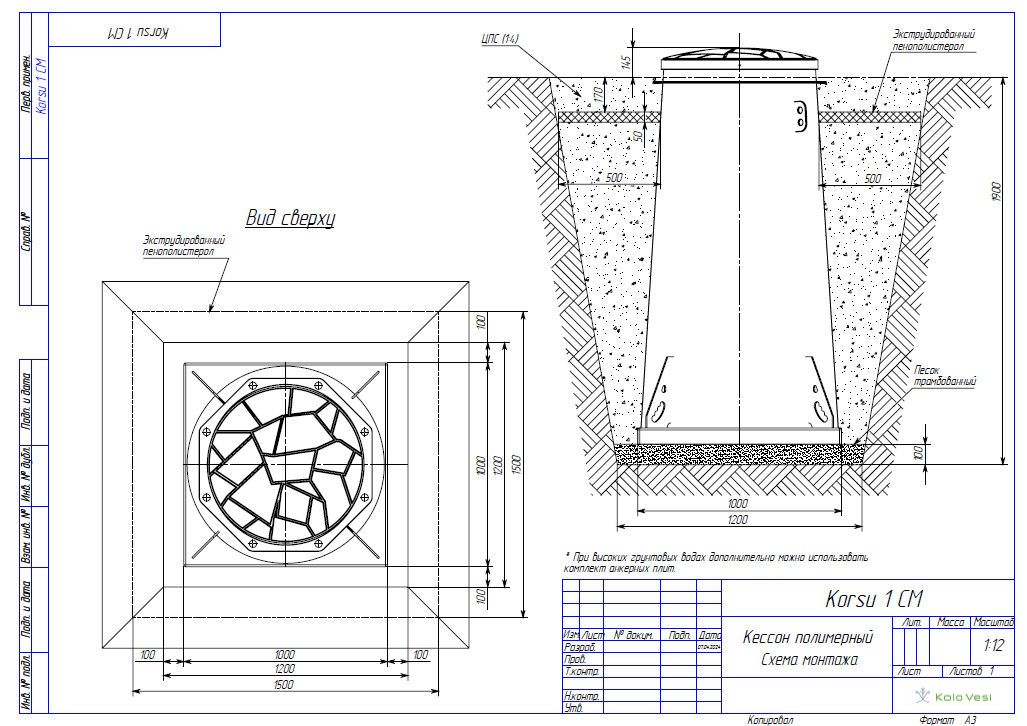 Кессон для насосной станции Korsu 1 фото