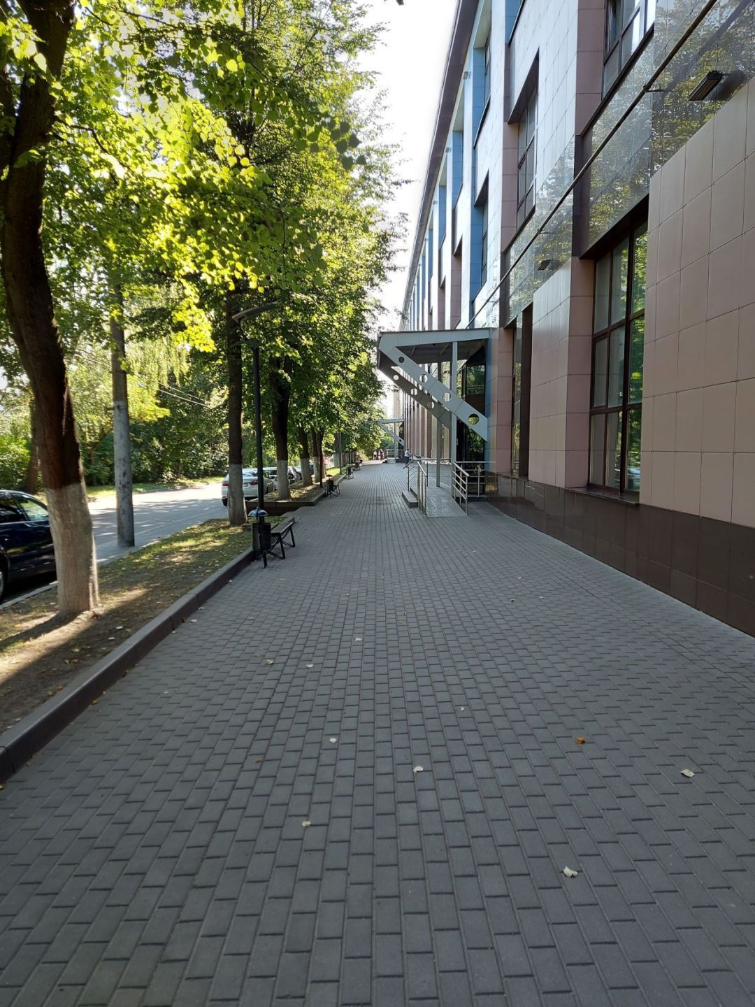 Тротуарная плитка SteinRus Прямоугольник Лайн Серый фото