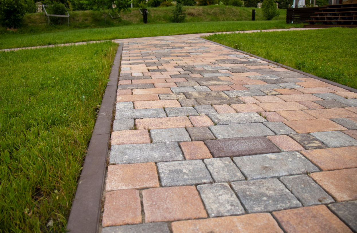 Тротуарная плитка SteinRus Старый город Colormix Умбра фото