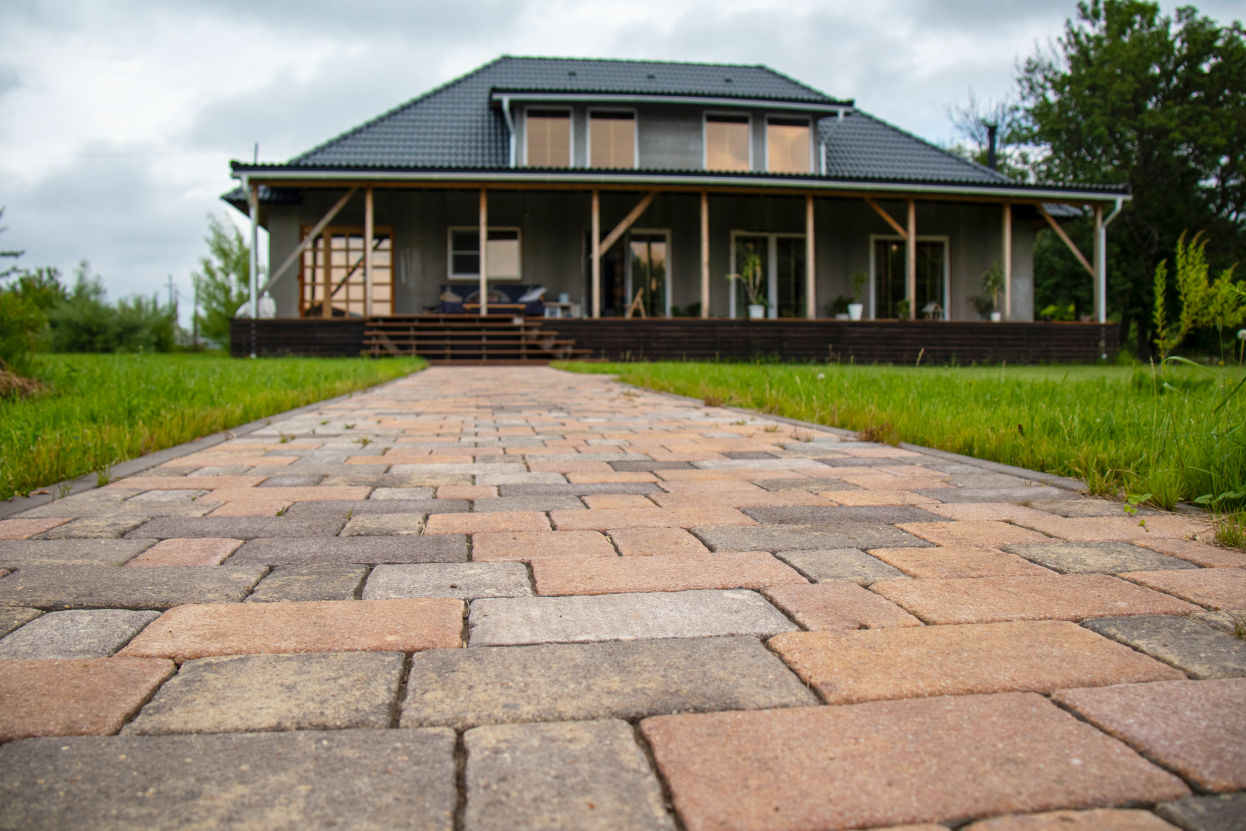 Тротуарная плитка SteinRus Старый город Colormix Умбра фото