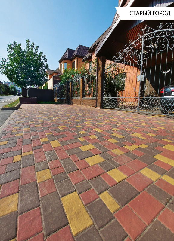 Тротуарная плитка SteinRus Старый город Красный фото