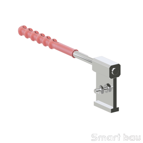 Комплект крепления хомута с дюбелем для трубы Krop фото