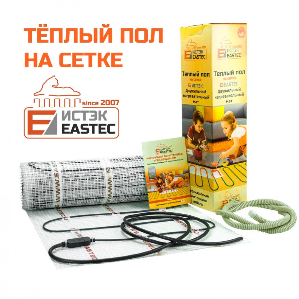 Нагревательный мат для теплого пола под плитку Eastec ECM 160 Вт/м² фото
