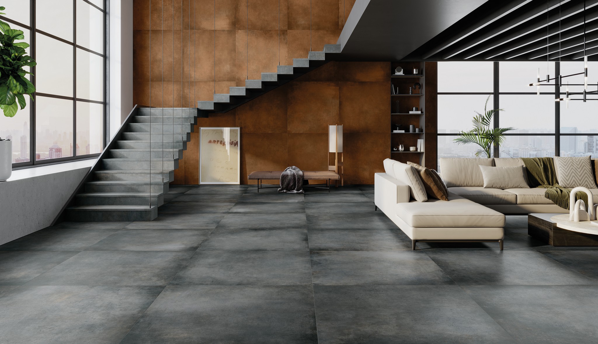 Крупноформатная плитка из керамогранита Exagres Cosmos Corten фото
