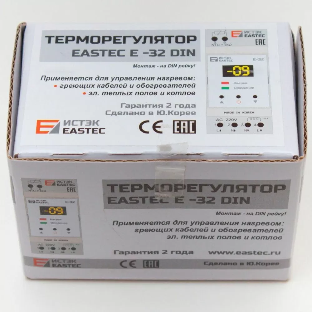 Терморегулятор на DIN-рейку EASTEC E-32 фото
