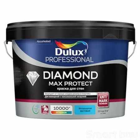 Краска для стен и потолков, глубокоматовая Dulux Professional Diamond Max Protect фото